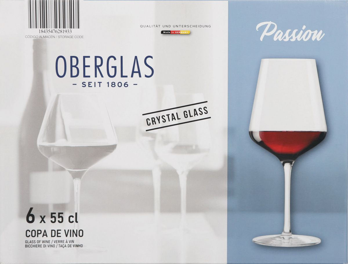 Oberglas Passion 550ml Large Crystal glass wine Glasses