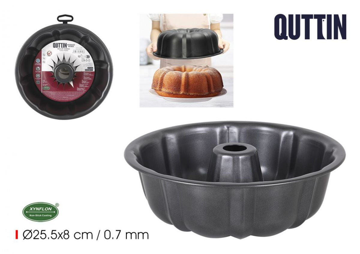 Quttin fluted mould ring tin cake 25.5x8cm Carbon Steel Non stick coating