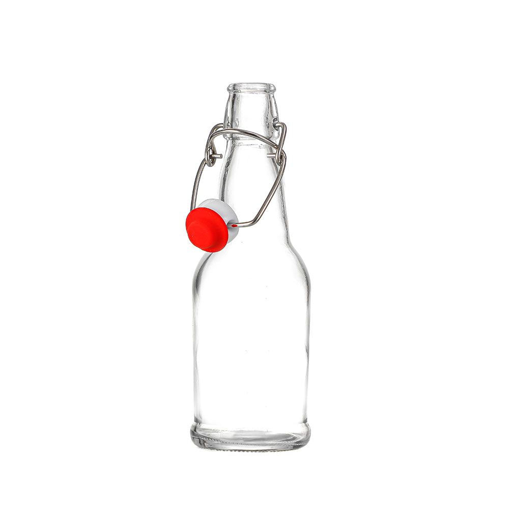 Glass Swing Flip Top Lid Bottles water wine Cider Reusable Home Eva 250ml