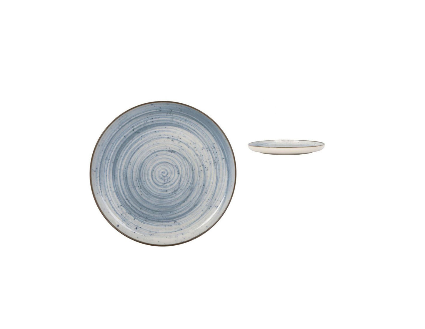 Nordic Swirl Glossy 25cm Dinner plates Stoneware