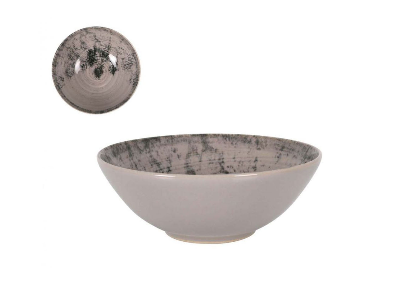 Aspe Montecarlo Grey Matt 16cm Cereal Bowl