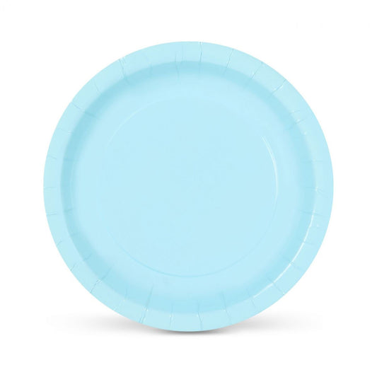 Algon Plates Disposable Biodegradable Baby Blue paper party take away Pack of 10