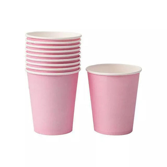 Algon Biodegradable 200ml disposable party glasses Pink