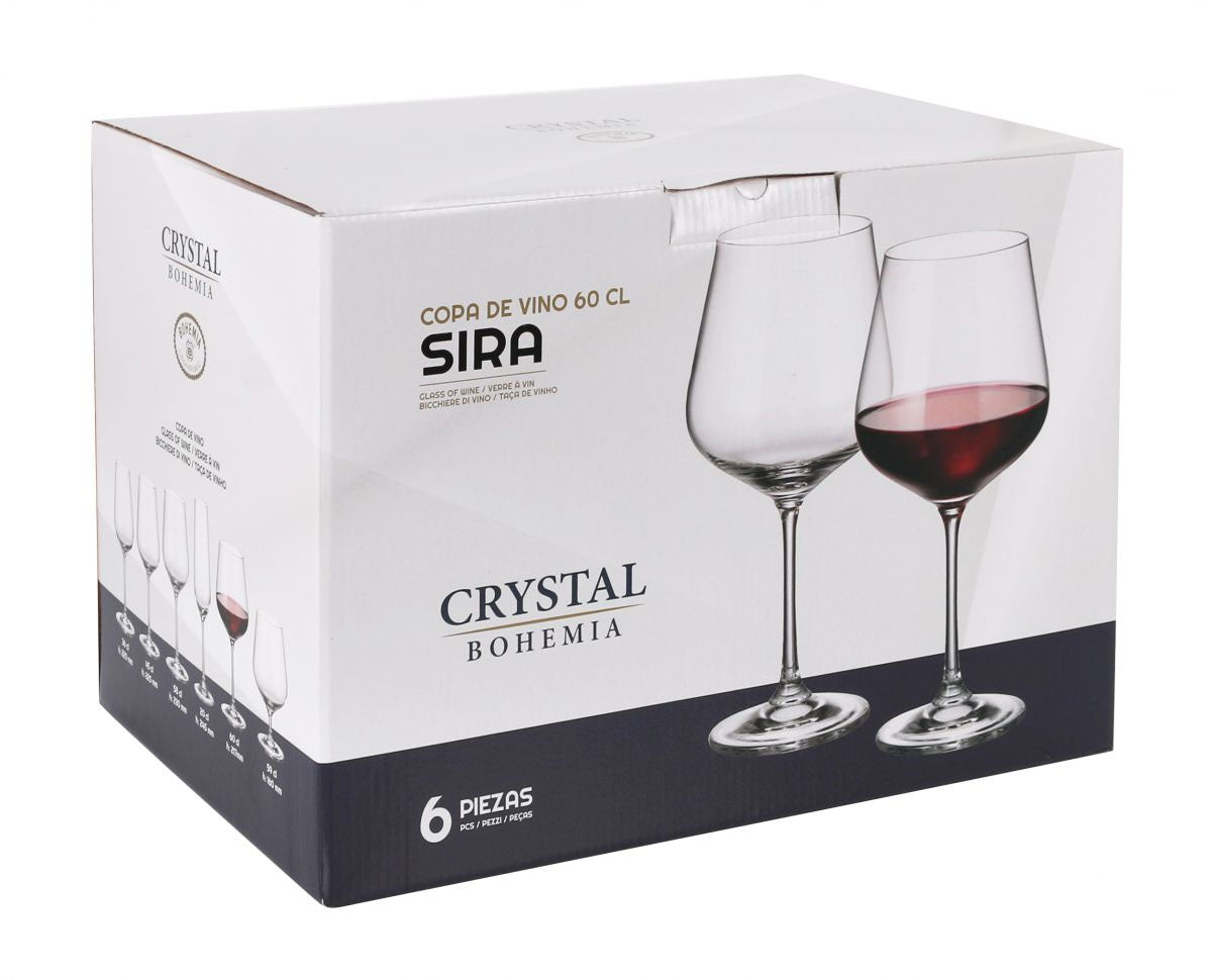 Bohemia Crystal Red white wine glasses 600ml SIRA