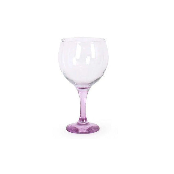 Gin and tonic cocktail balloon glasses 650ml Coloured Stem pink