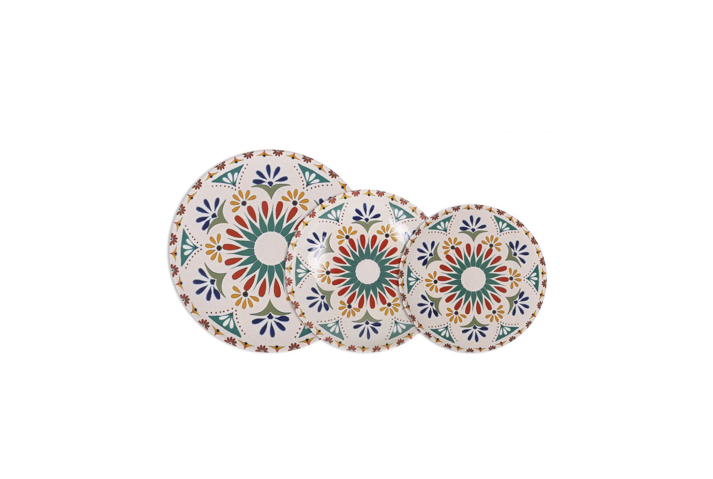 Coimbra 12pcs Relief Stoneware Dinner plates