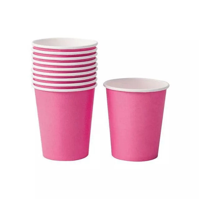 Algon Biodegradable 200ml disposable party glasses Pink