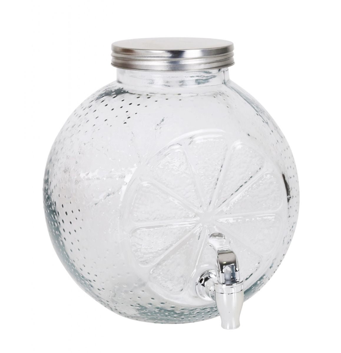 5L glass Drinks Dispenser Round Rustik