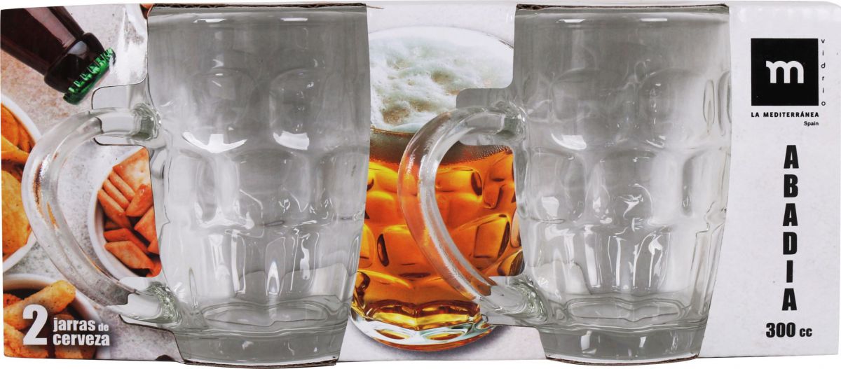 Pack of 2 - 300ml Half Pint Beer Tankards Abadia