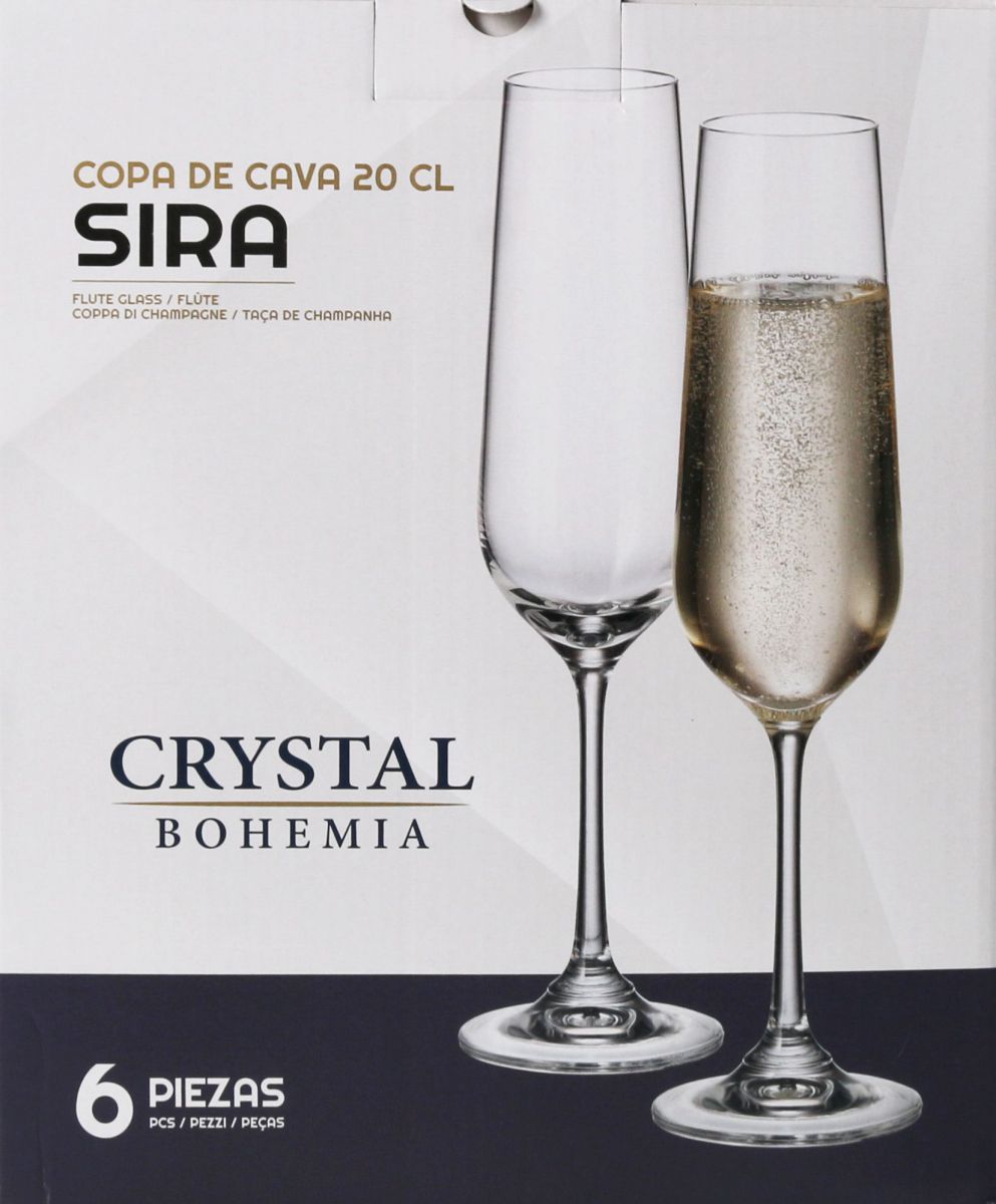 Bohemia Crystal champagne flutes prosecco glasses 200ml SIRA