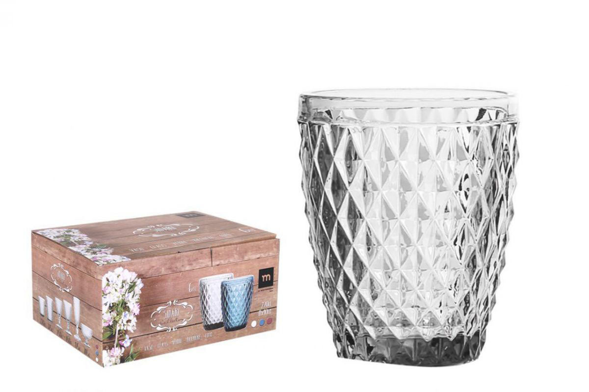 Sidari Clear Tumblers 270ml vintage diamond