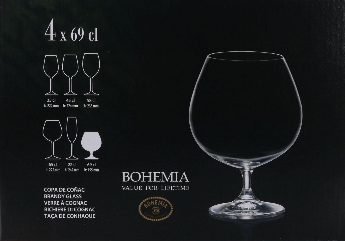 690ml Bohemia Crystal glasses brandy cocktail Gin Fishbowl CLARA