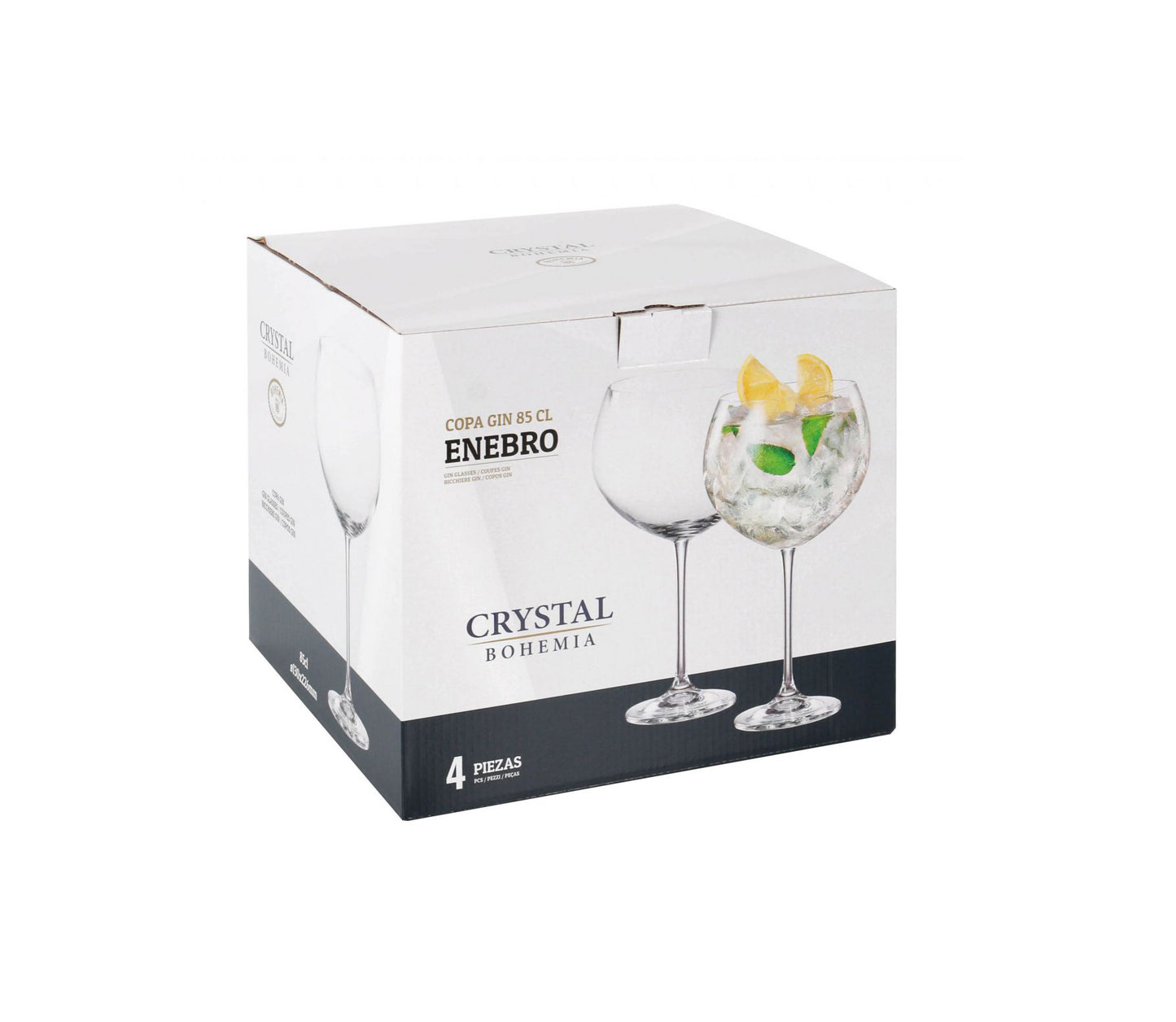 4x Bohemia Crystal Enebro Spanish Gin Balloon Glasses 850ml