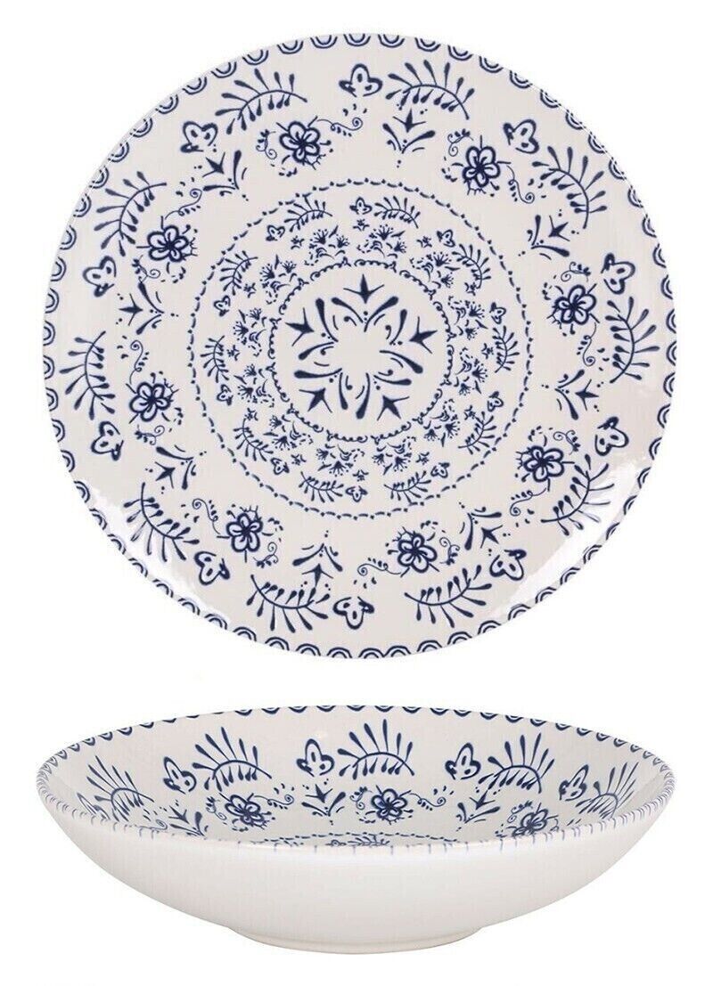 Blur 21cm pasta bowls Embossed Stoneware La Mediterranea