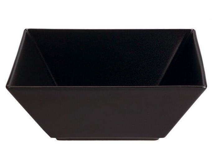 Ming square black salad bowl 22x22x9cm