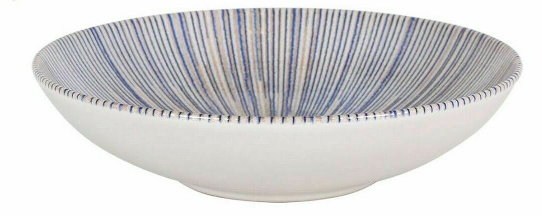 Irys 21x5cm embossed stoneware soup salad pasta bowls