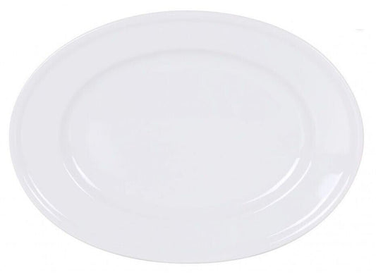 White Porcelain Oval dinner plate 31cm serie Olympia