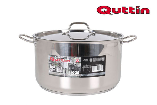 QUTTINHOTEL STAINLESS STEEL INDUCTION Casserole Round With Lid 30CM/12L/8mm