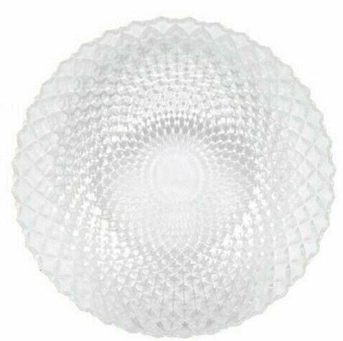 6 x 26cm GLASS DINNER PLATES main course dinner plates DIAMOND