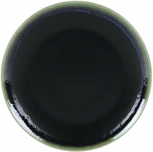 MUGA black STONEWARE DINNER PLATES 26cm Restaurant Catering