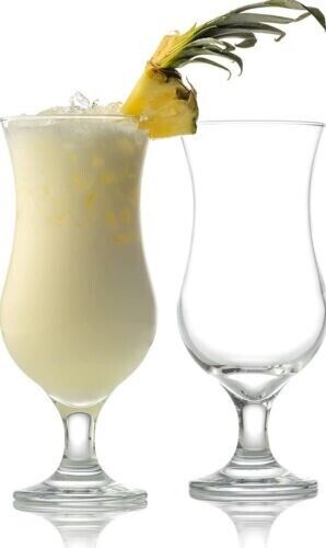 Set Of 2 Hurricane Pina Colada Glasses Cocktail Drinks Bar Entertain Glassware