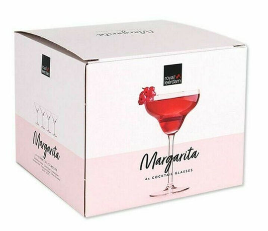 BOX OF 4- Royal Leerdam Margarita Cocktail Glasses 30cl / 300ml