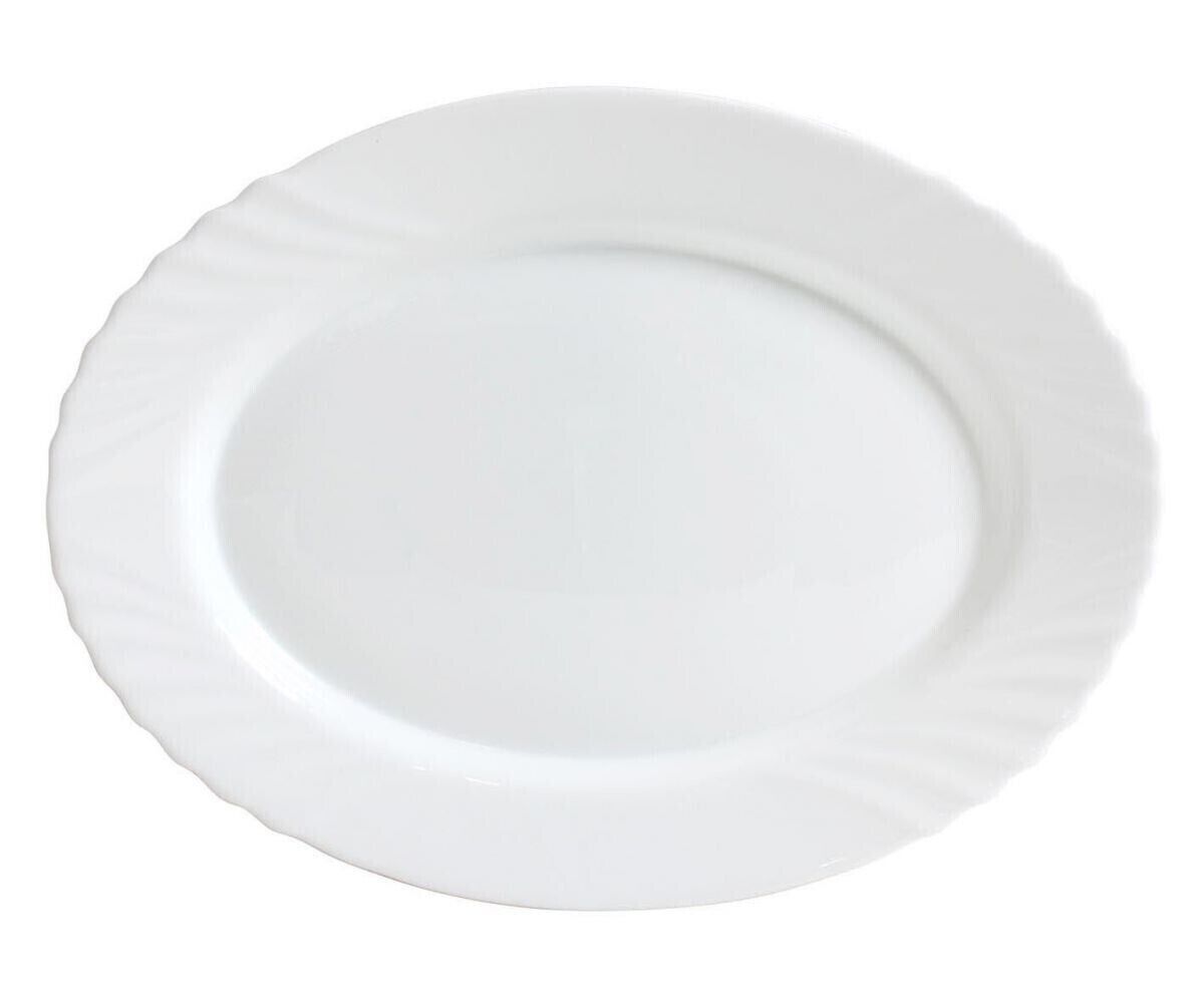 6X Bormioli Rocco Brilliant White EBRO OVAL xl dinner plates dessert plates