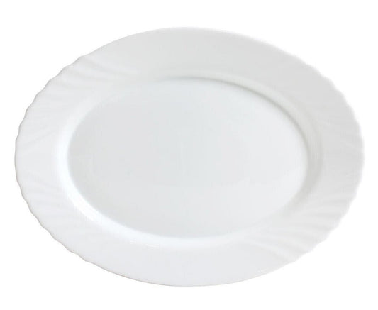 6X Bormioli Rocco Brilliant White EBRO OVAL xl dinner plates dessert plates