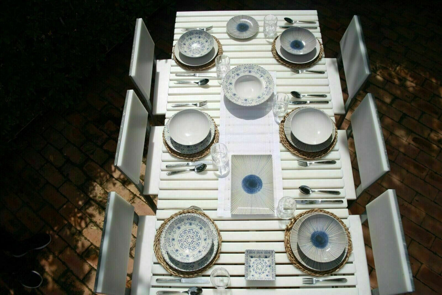 Blur 12 piece dinner set dinner service dinner plates + bowls + dessert